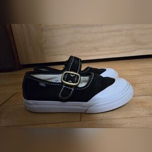 Vans Kids Black and White Mary Jane Sneakers